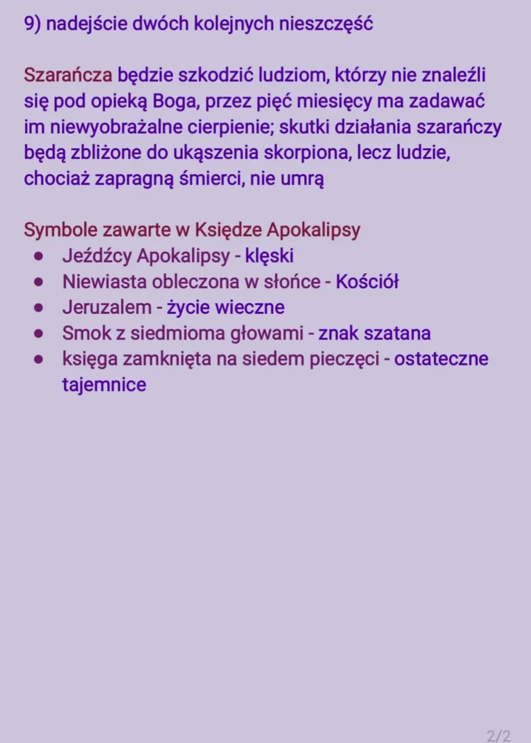 Apokalipsa św. Jana
Czas powstania
• ok. 95 r.n.e.
Forma gatunkowa
• apokalipsa - utwór opisujący czasy ostateczne,
mówiący o najgłębszych t