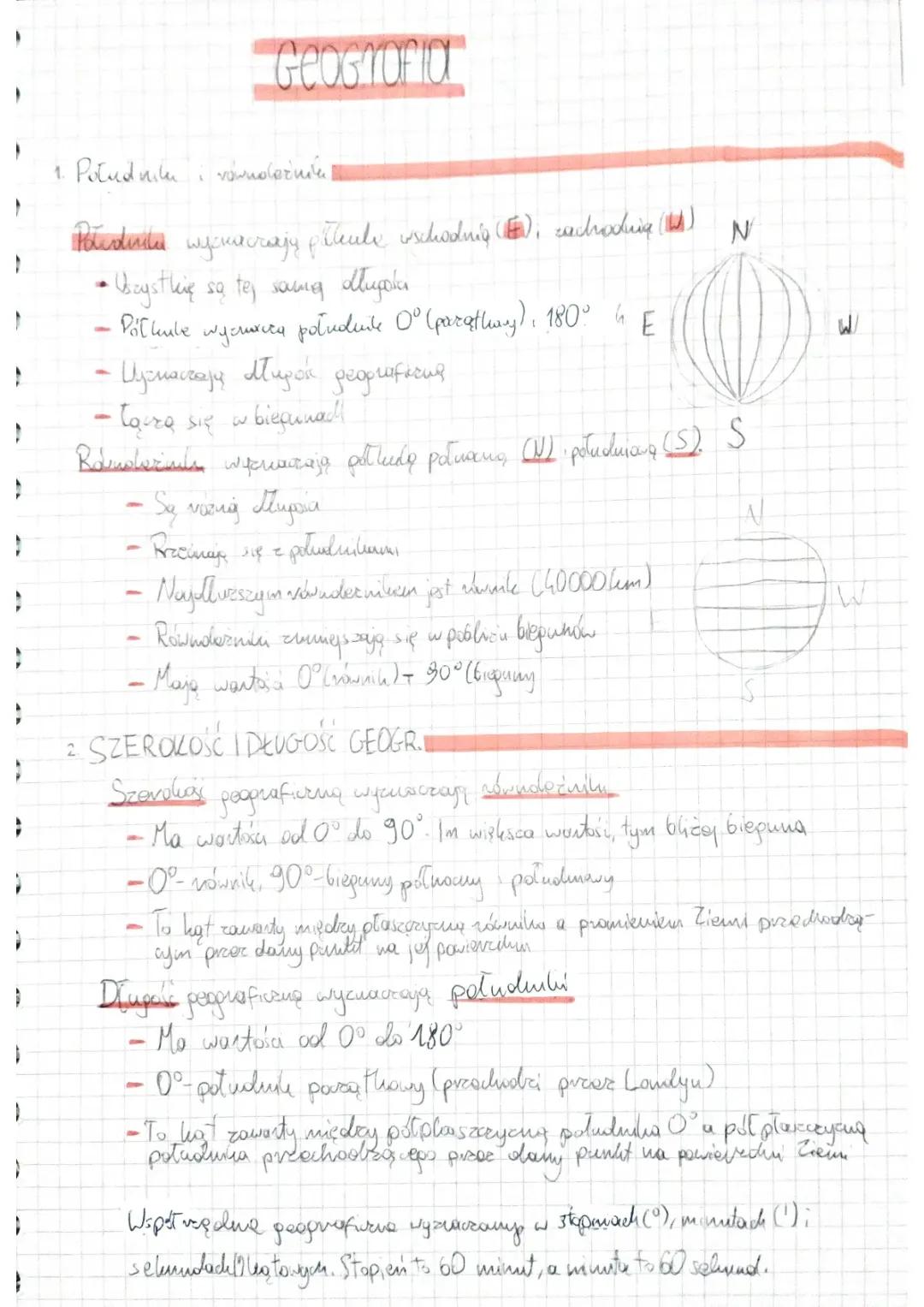 szerokość i długość geograficzna 