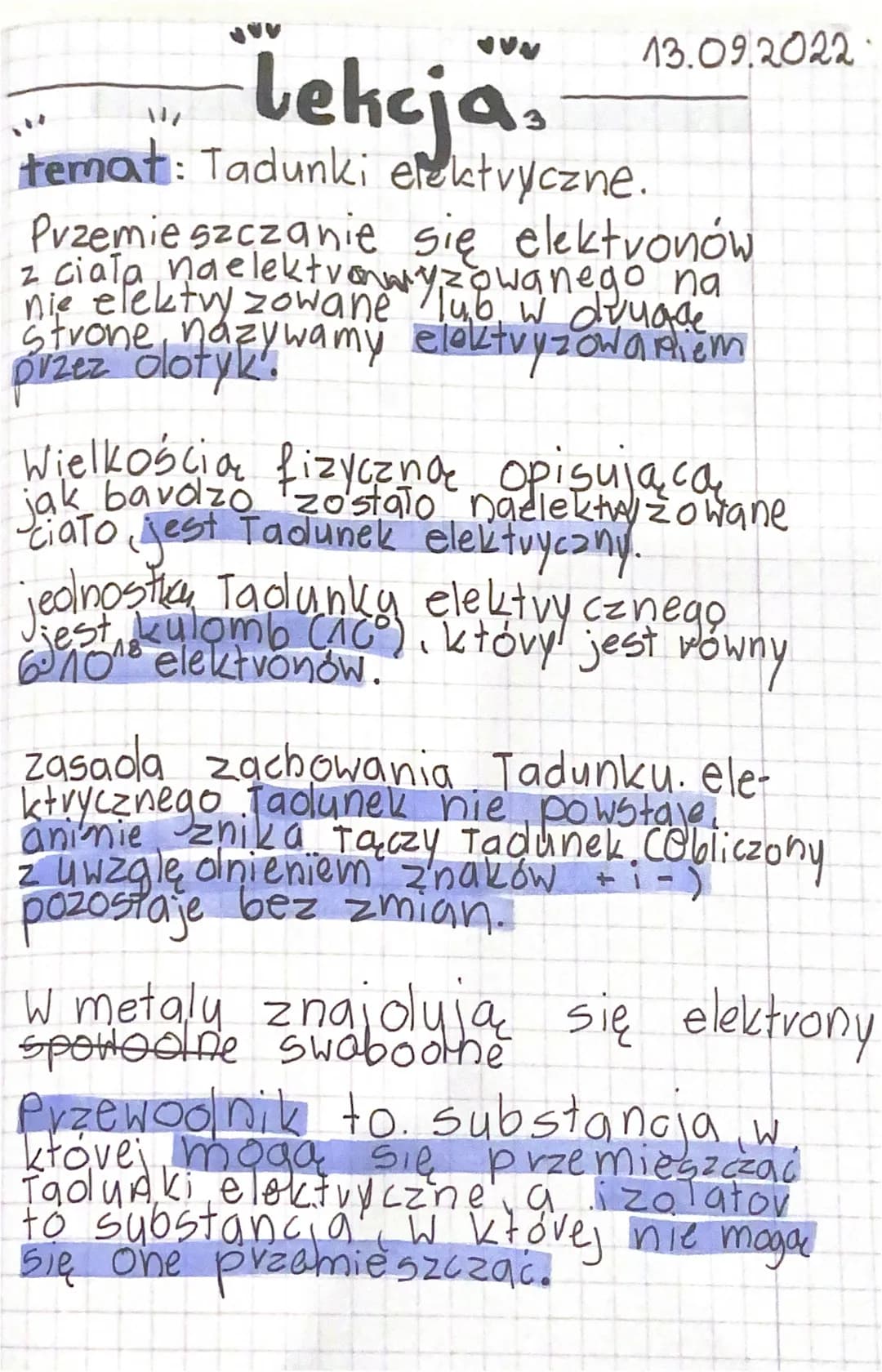 13.09.2022
lekcja.
temat: Tadunki elektryczne.
Przemieszczanie się elektronów
2 ciała naelektronwyzowanego na
nie elektry zowane lub w dryad