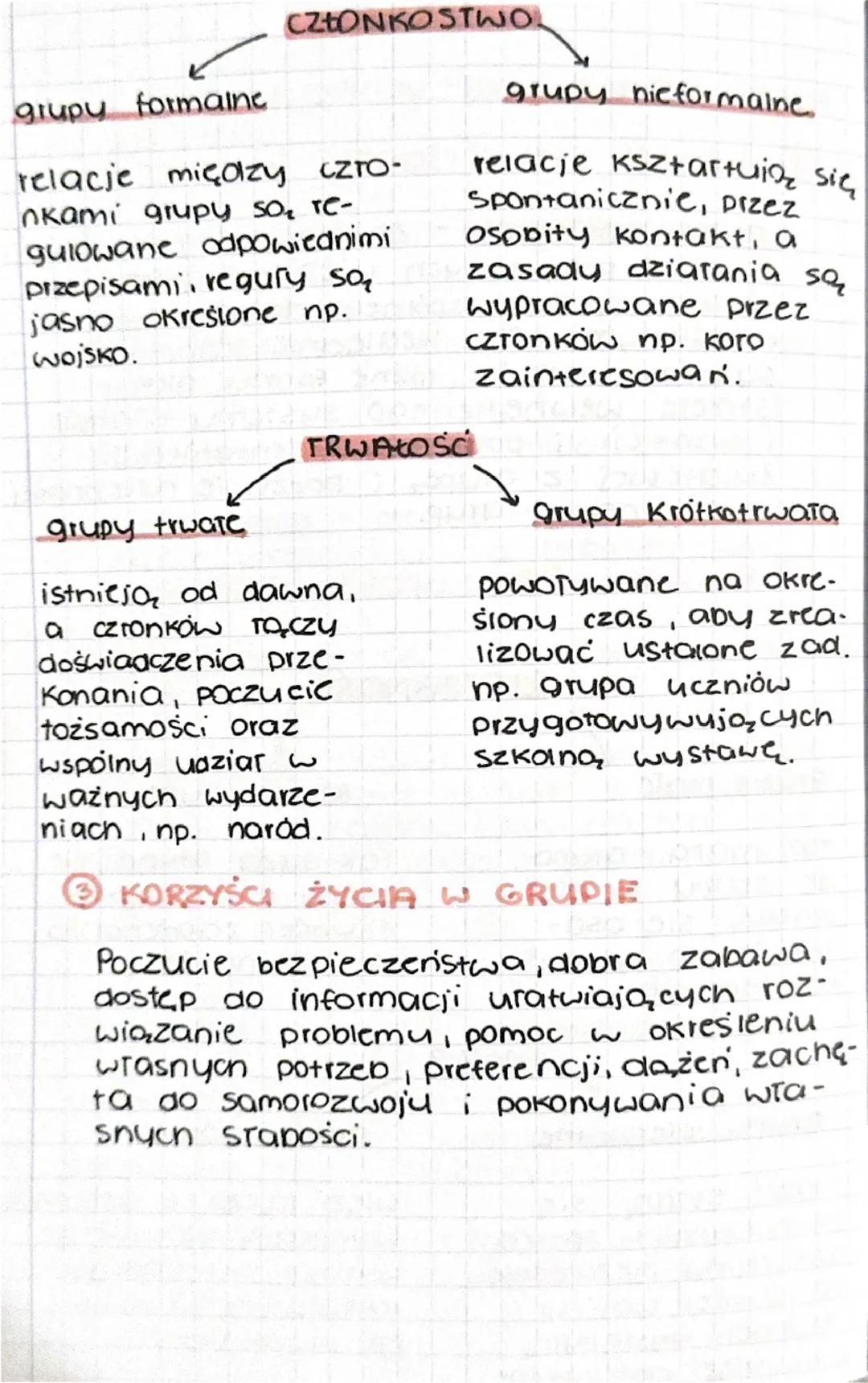 Lekcja
11.09.24
temat: Grupy społeczne.
① GRUPY SPOŁECZNE
grupy społeczne - zbiorowośc conajmniej
3 osób pota, czonych więziami, które wy-
n