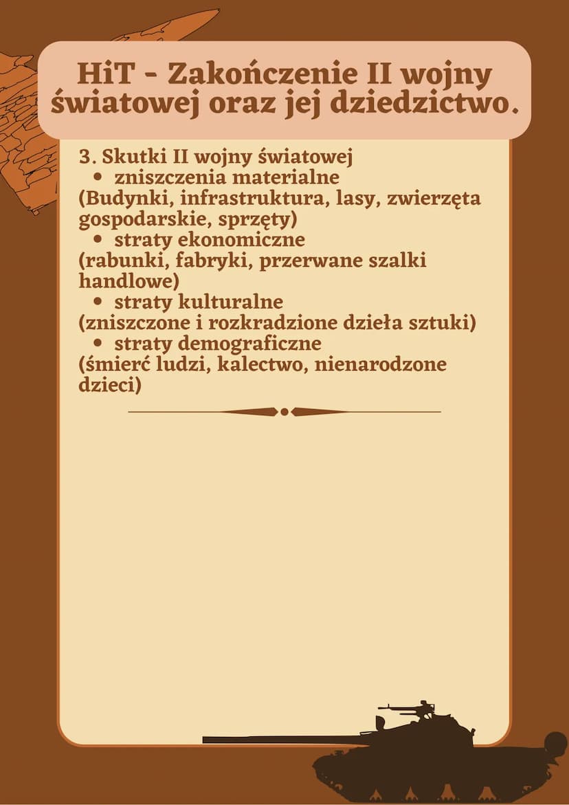 HiT - Zakończenie II wojny
światowej oraz jej dziedzictwo.
1.Prawne kwestie końca wojny
2. Ludobójstwo
3. Skutki wojny
• Rozejm - umowa międ