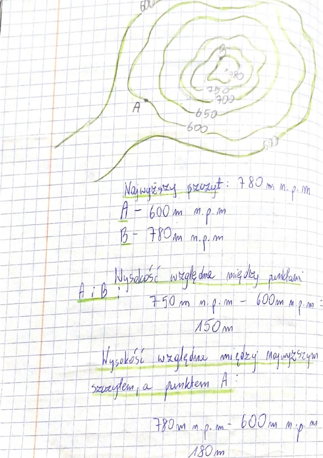 Tond Wysokość względow bezwzględna 16112
Nusokość bezwzględma - wysokość miercoma
od poziomu morza: Wynilo oduzytuje się
berpospośrednio z m