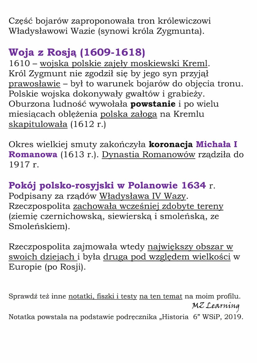Początki panowania
Wazów i wojny z Rosją
Polscy królowie od 1573 r. do końca w. XVIII (upadek
Rzeczypospolitej) byli królami elekcyjnymi
(wy