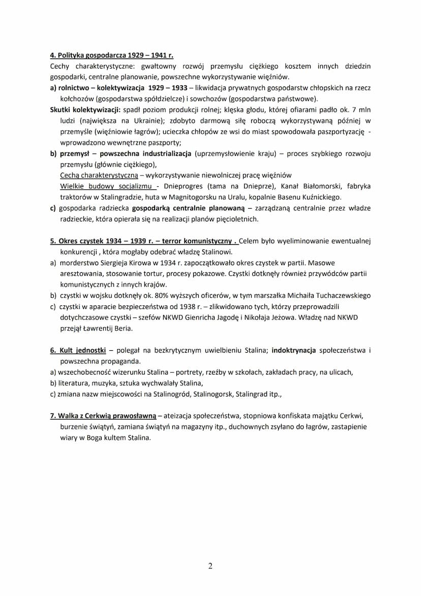 9. ZSRR W OKRESIE MIĘDZYWOJENNYM - notatka
ZSRR - Związek Socjalistycznych Republik Radzieckich został proklamowany 30.12.1922 r.
WKP (b) - 