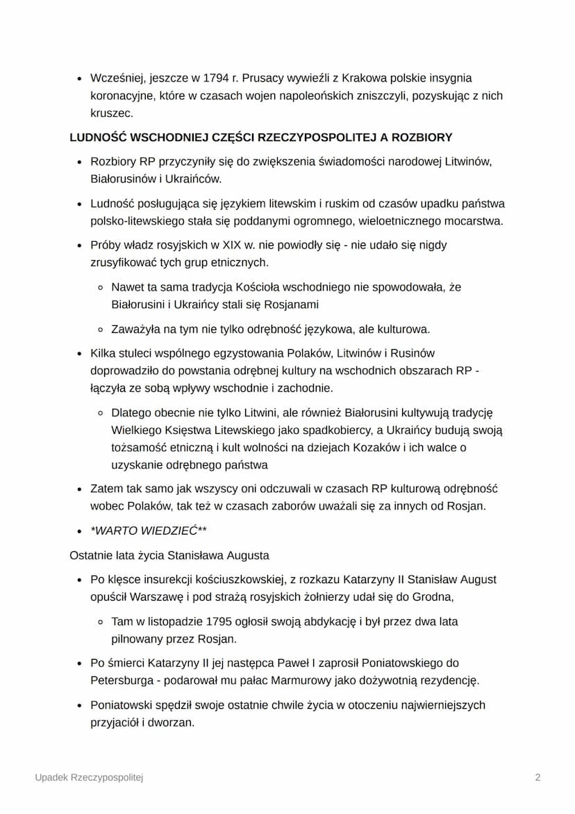 <h2 id="insurekcjakociuszkowskakrtko">Insurekcja kościuszkowska krótko:</h2>
<p>W 1794 roku wybuchło powstanie kościuszkowskie, które spowod