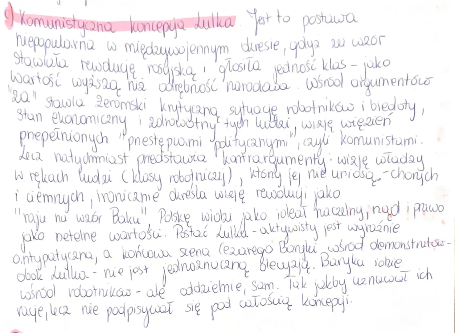 9 Komunistyczna koncepcja Lulka. Jest to postawa
hiepopularna w międzywojennym duresie, golyż ze wzor
stawiała rewducję rosyjską i głosiła j