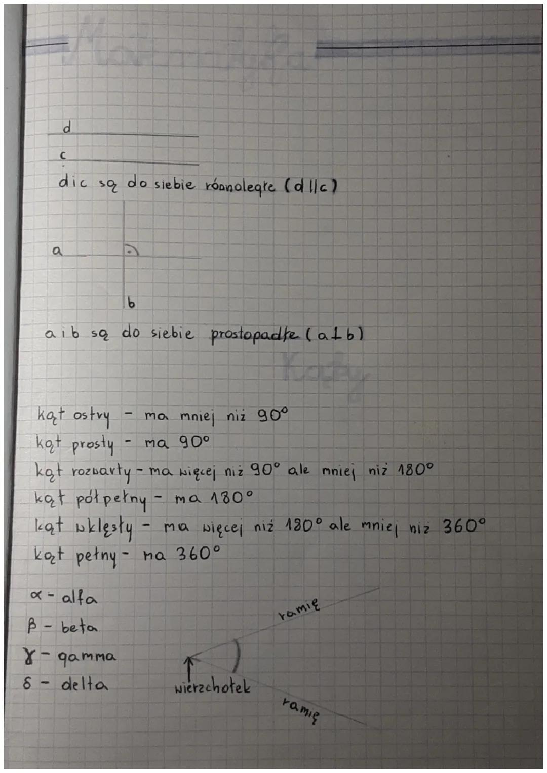 d
C
dic są do siebie róonalegre (dllc)
8
a
b
aib są do siebie prostopadke (a+b)
kąt ostry
kot prosty
kąt rozwarty -
alfa
ß- beta
X-gamma
del