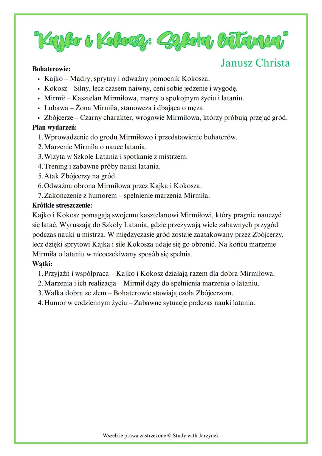 "Kayko i Kokvez: 4Szkoła Catania"
Bohaterowie:
•
.
•
.
Janusz Christa
Kajko - Mądry, sprytny i odważny pomocnik Kokosza.
Kokosz - Silny, lec