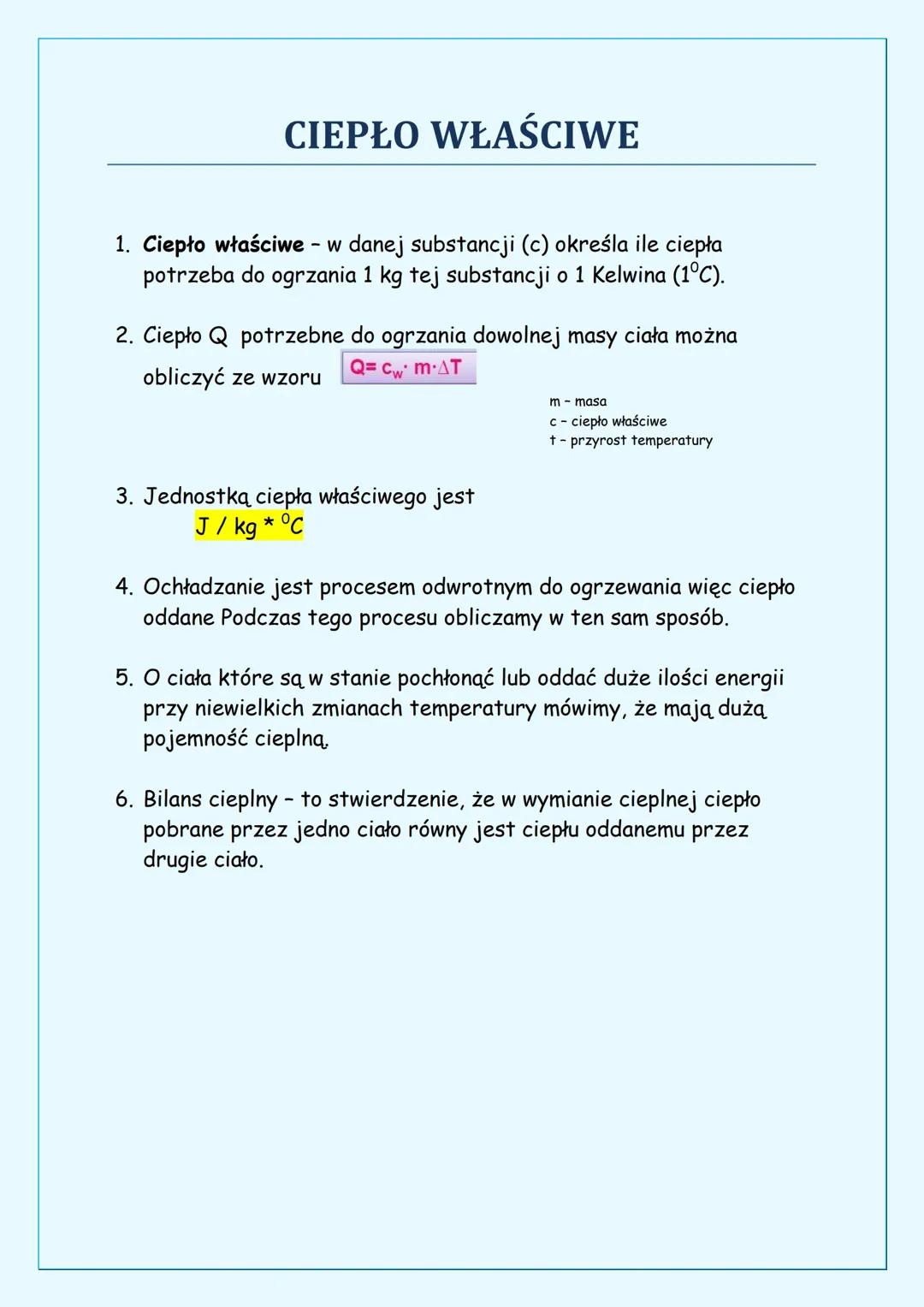 CIEPŁO WŁAŚCIWE