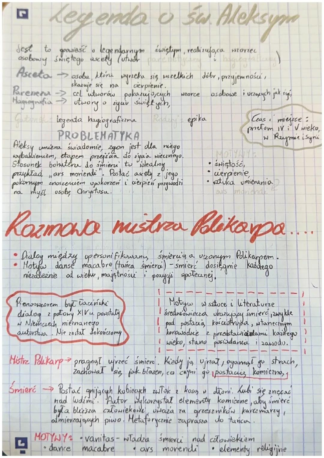 Krotkie notatki o lekturach z sredniowiecza