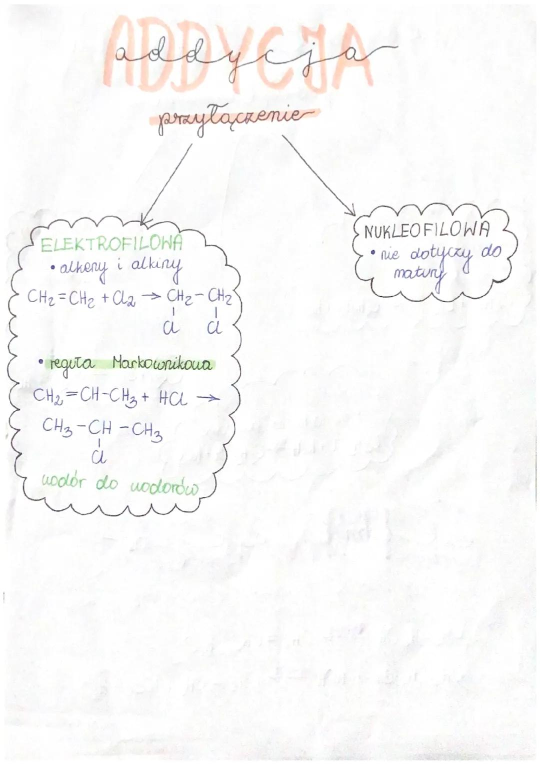 gub s tytucja
podstawienie
WOLNORODNIKOWA
• alkany
światło
C4H10 + Bra
Buratin C4₂ Hg Br + HBr
NUKLEOFILOWA
• monochloro-pochodne
C₂ H₂ C + 