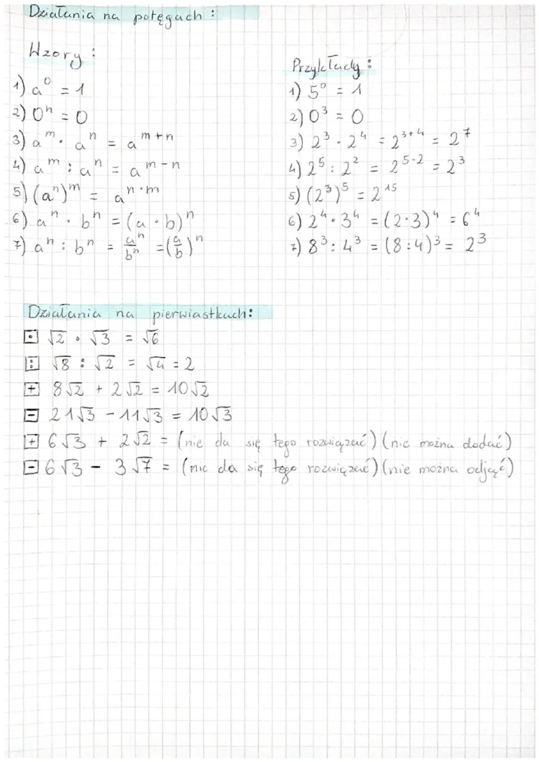 WZORY egzamin
8-klasisty
Twierdzenie Pitagorasa:
C
2
2
2
a
+ b
= C
Trójkąty szczególne
I
trójkyt
katach 90°, 45°, 45°
a
45'
a√2 a
a
trójkąt
