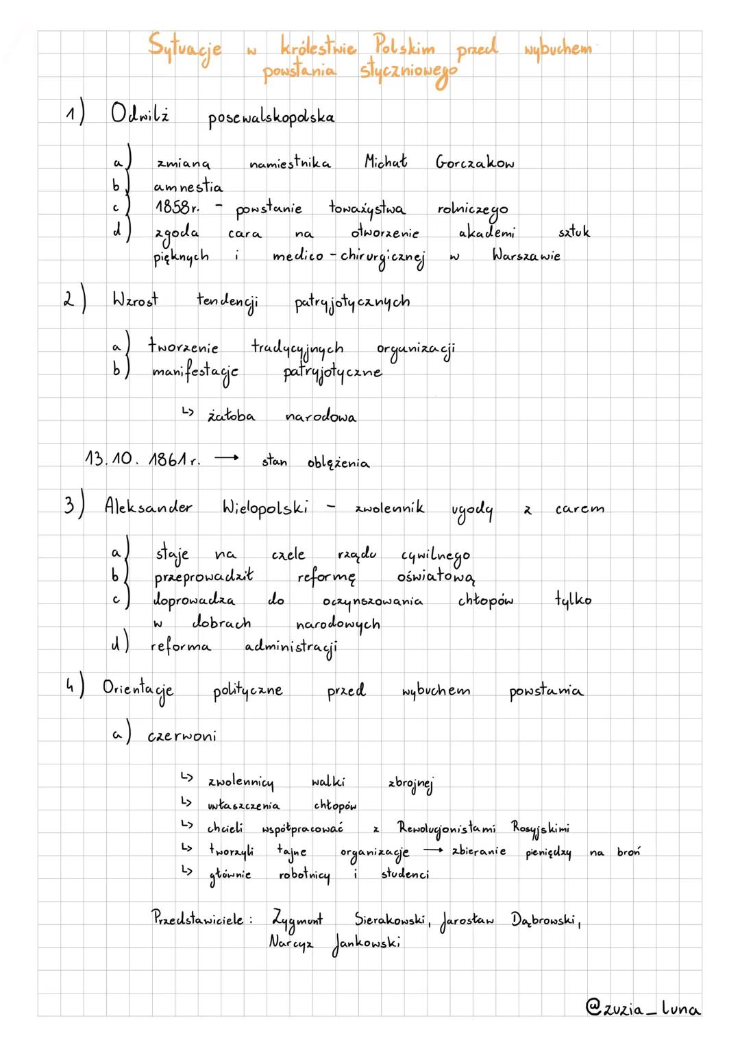 1) Odwilż
(2)
a
b
C
Sytuacje
a
B
Wzrost
a
zmiana
amnestia
1858 r.
здола
pięknych
L>
13.10. 1861 r.
3) Aleksander
W
posewalskopolska
IW
tende