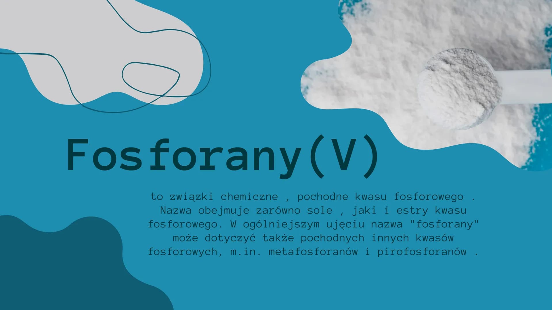ZASTOSOWANIA I
WŁAŚCIWOŚCI SOLI CHLORKI
"Chlorki" to ogólna nazwa związków
chemicznych, soli kwasu solnego lub innych
związków zawierających