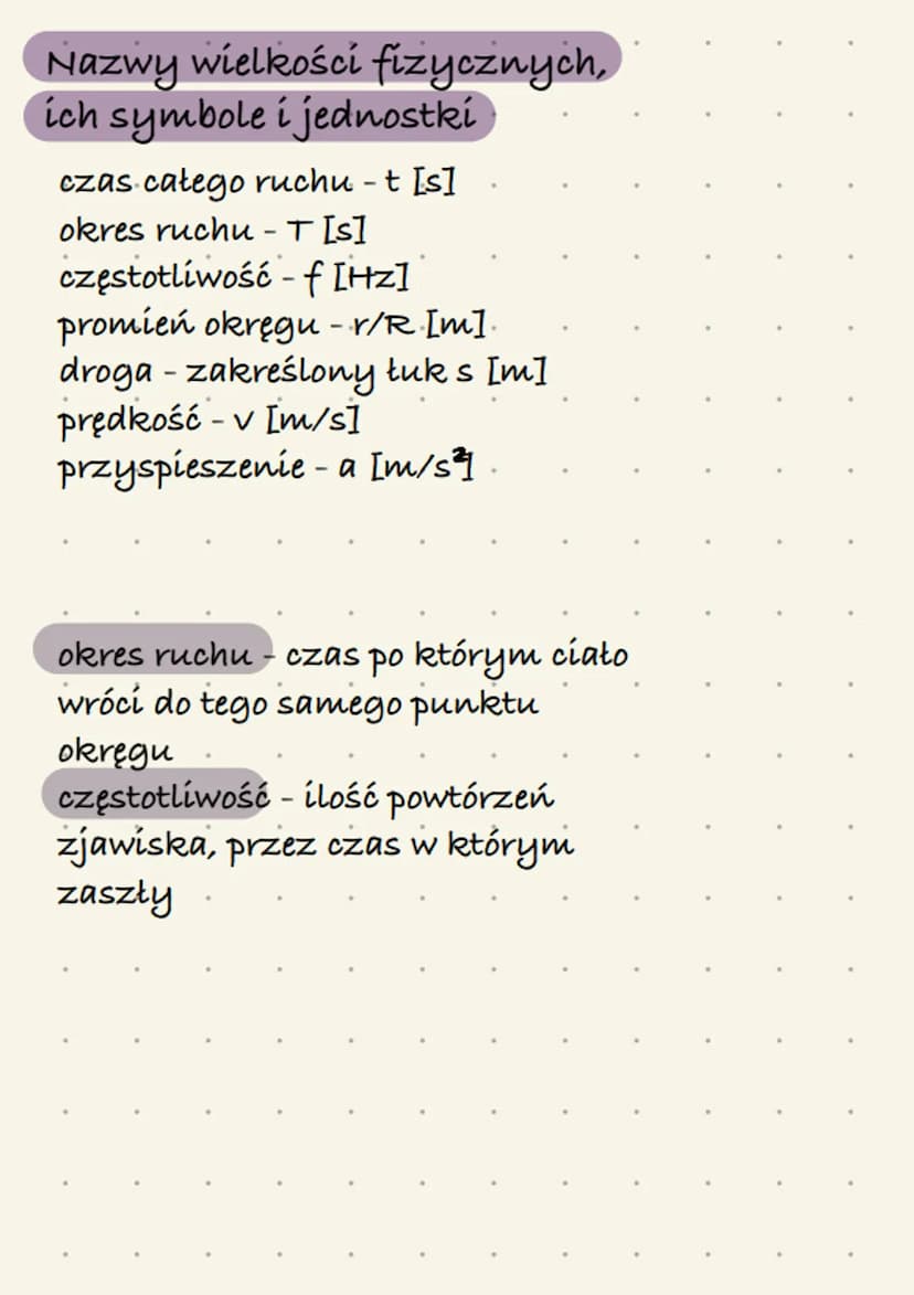 T = = /1
ruch po okręgu
wzory tego ruchu
+15 5/+
F
f = ¼ /
f = ↑ v T = 1₁/
v=27² = 2 ürf
wiadomoścí o kole.
r/R-promień
2r- średnica
2r- obw