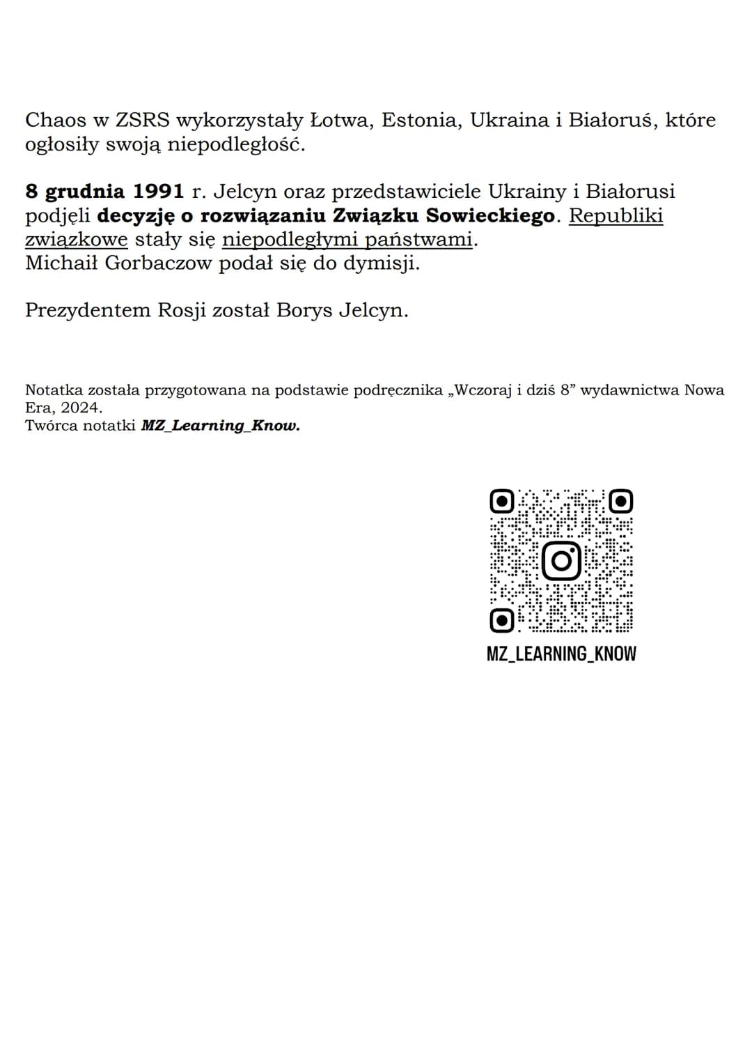 --- OCR Start ---
Kryzys ZSRS
Społeczeństwo ZSRS przestawało wierzyć komunistycznej
propagandzie ze względu na:
- kryzys gospodarczy wywołan