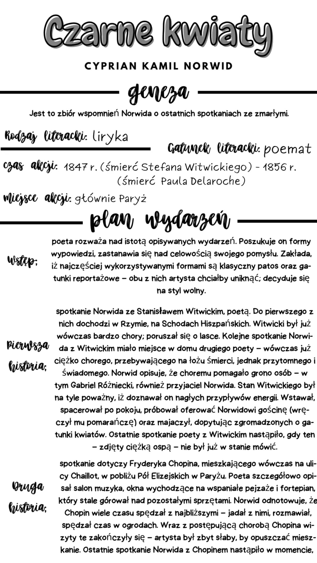 
<p>Cyprian Kamil Norwid to jeden z najważniejszych polskich poetów okresu romantyzmu. Jego twórczość odznacza się głębokim refleksem nad lu