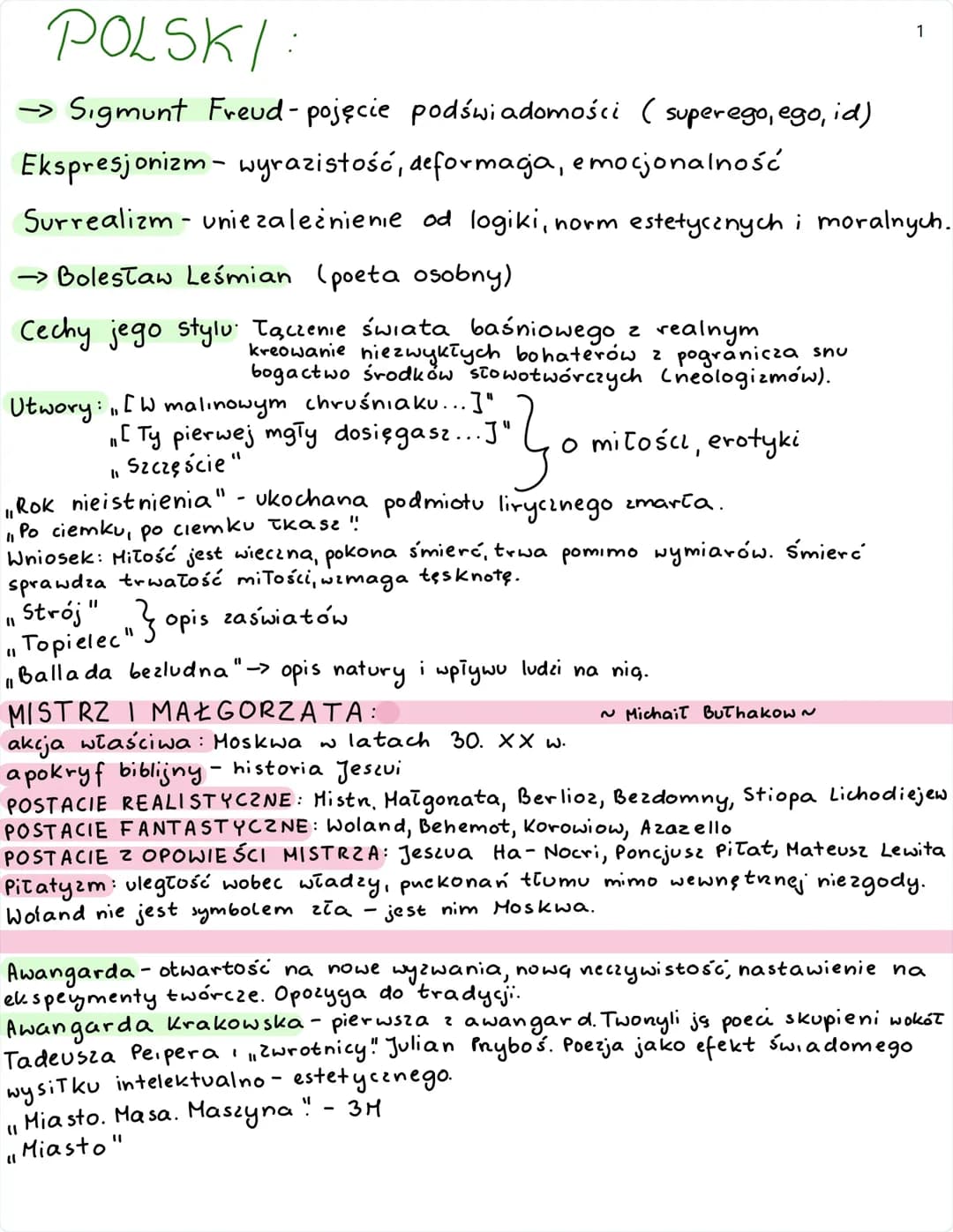 XX lecie międzywojenne - lektury i omówienie epoki