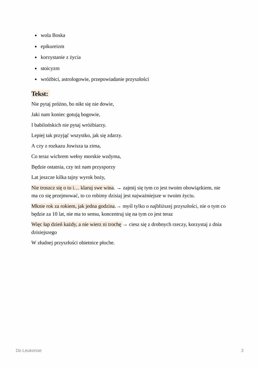 
<h2 id="autorhoracy">Autor: Horacy</h2>
<p>Horacy urodził się w 65-8 p.n.e., był wybitnym poetą rzymskim, a także synem wyzwolonego niewoln