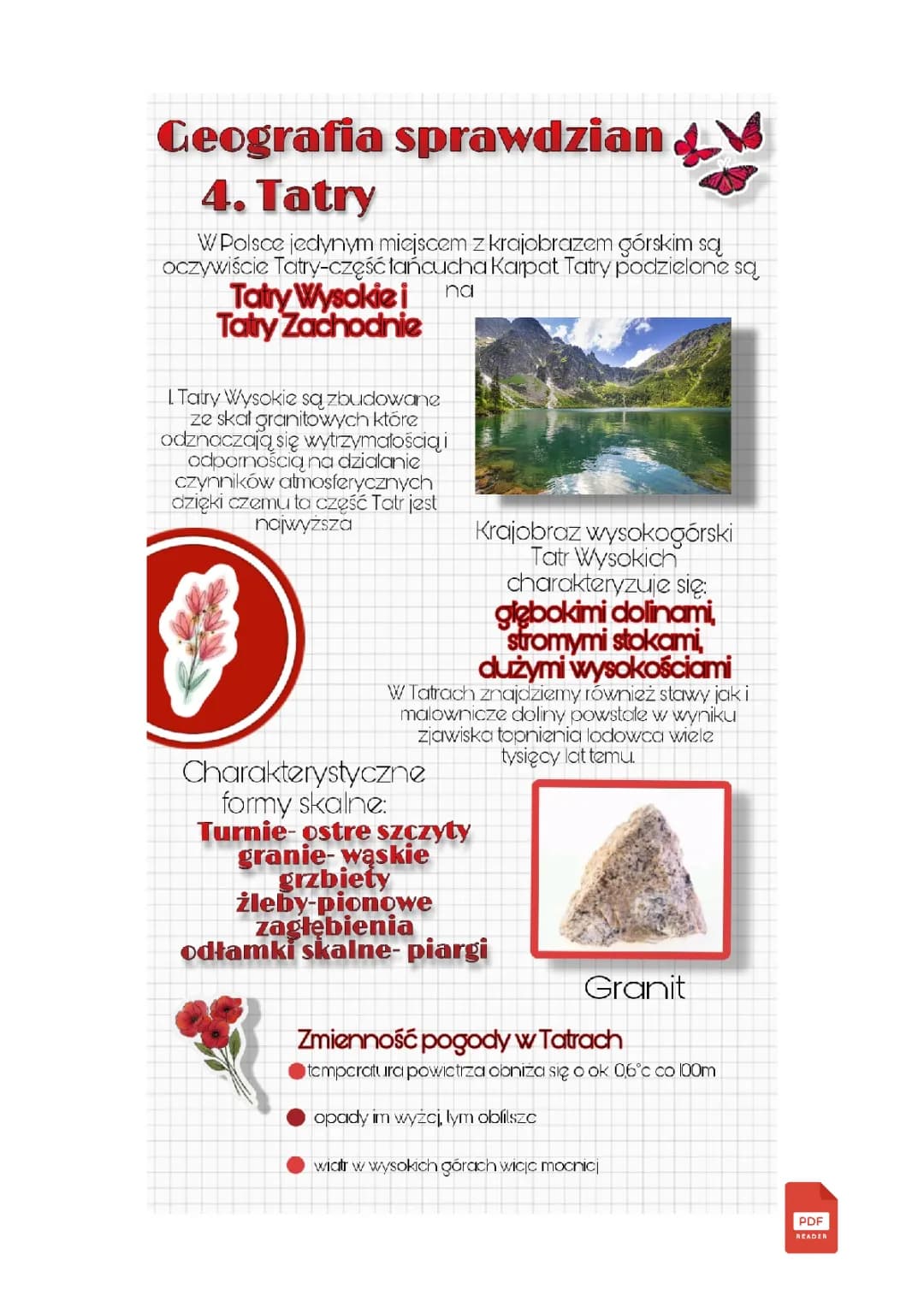 Krajobraz wysokogórski tatr