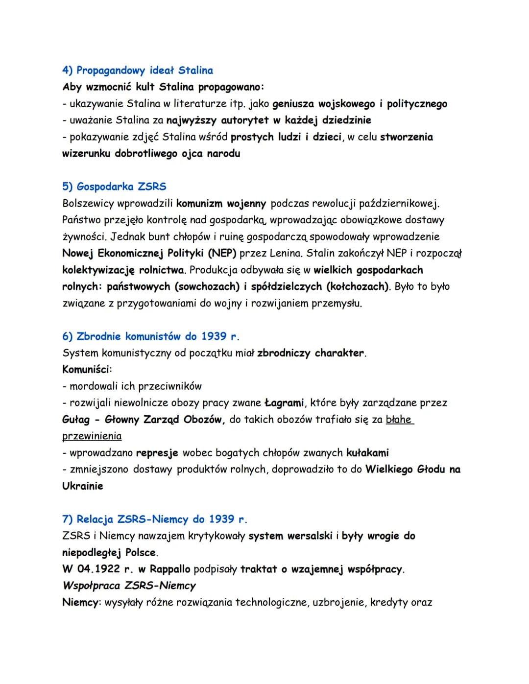 ZSRS-imperium komunistyczne
30.12.1922 r. - utworzenie ZSRS
04.1922 r.
-
podpisanie traktatu współpacy ZSRS i Niemiec
23.08.1939 r. - podpis