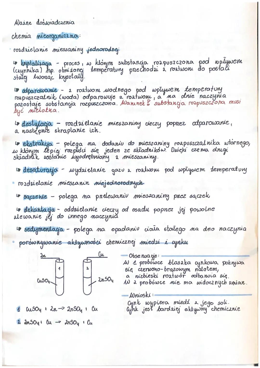 Waine reakge
chemia nicorganiczna:
otrzymywanie tlenu →
●
B
• termiczny rozkład wapieni
•gaszenie wapna palonego
reakcje metali:
metal + tle