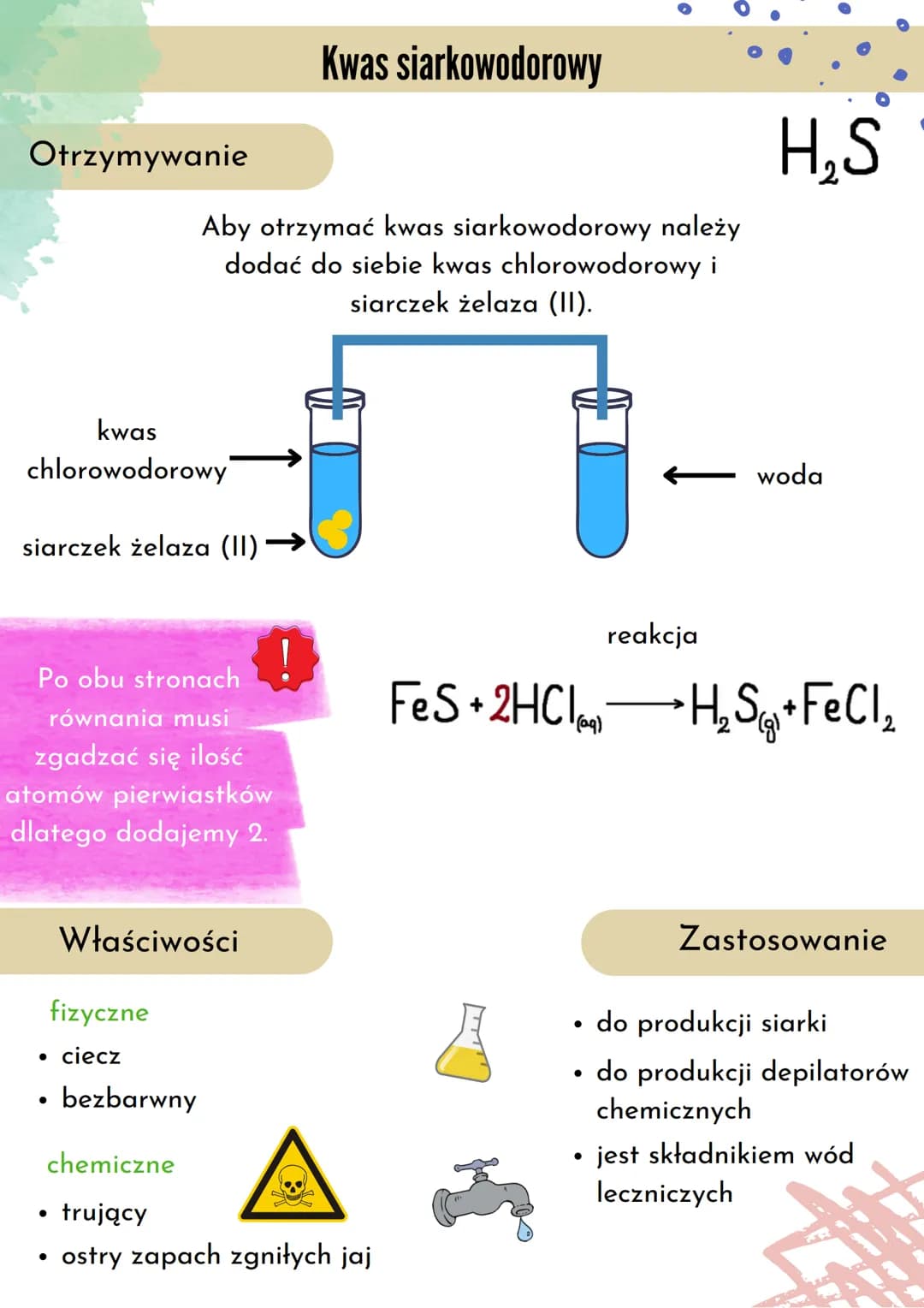 Otrzymywanie
gazowy
HCI
(g)
• ciecz
Kwasy beztlenowe
Kwas chlorowodorowy (solny)
Właściwości
fizyczne
Aby otrzymać kwas chlorowodorowy należ