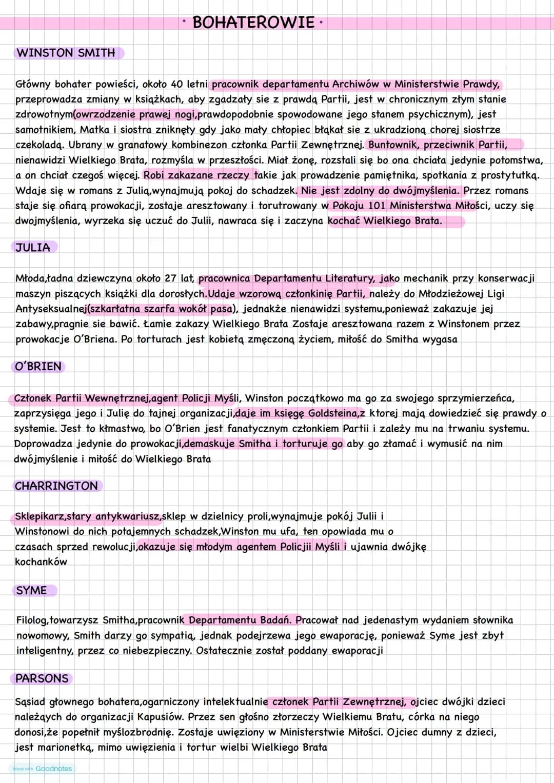 Mide with Goodnotes
ROK 1984
ORWELL GENEZA UTWORU
Orwell pisał „Rok 1984" podczas tego jak chorował
na gruźlicę, dwie ostatnie cyfry roku st
