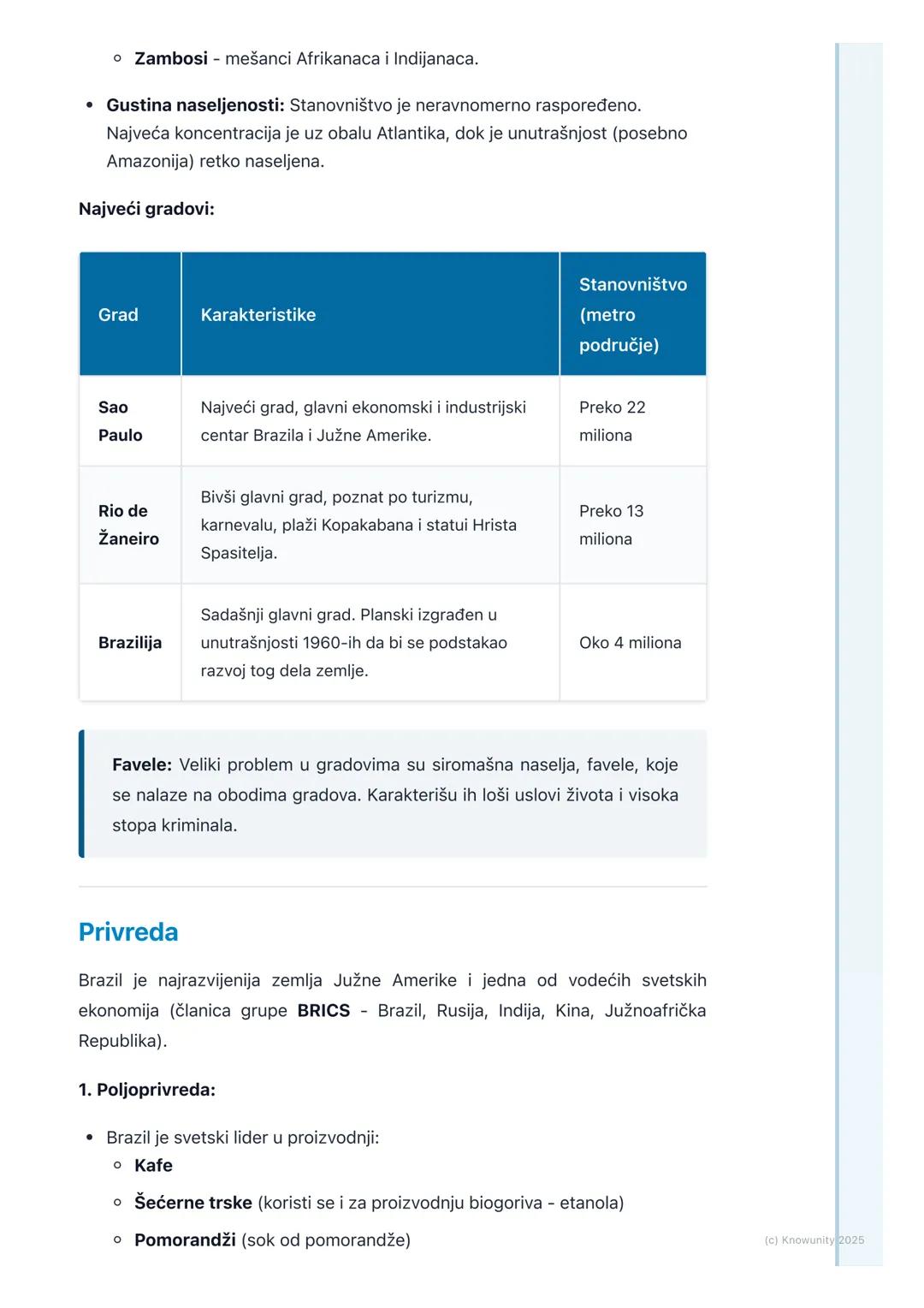 # Brazil

Brazil - najveća država Južne Amerike

Brazil je peta zemlja na svetu po površini i broju stanovnika. Zauzima skoro
polovinu Južne