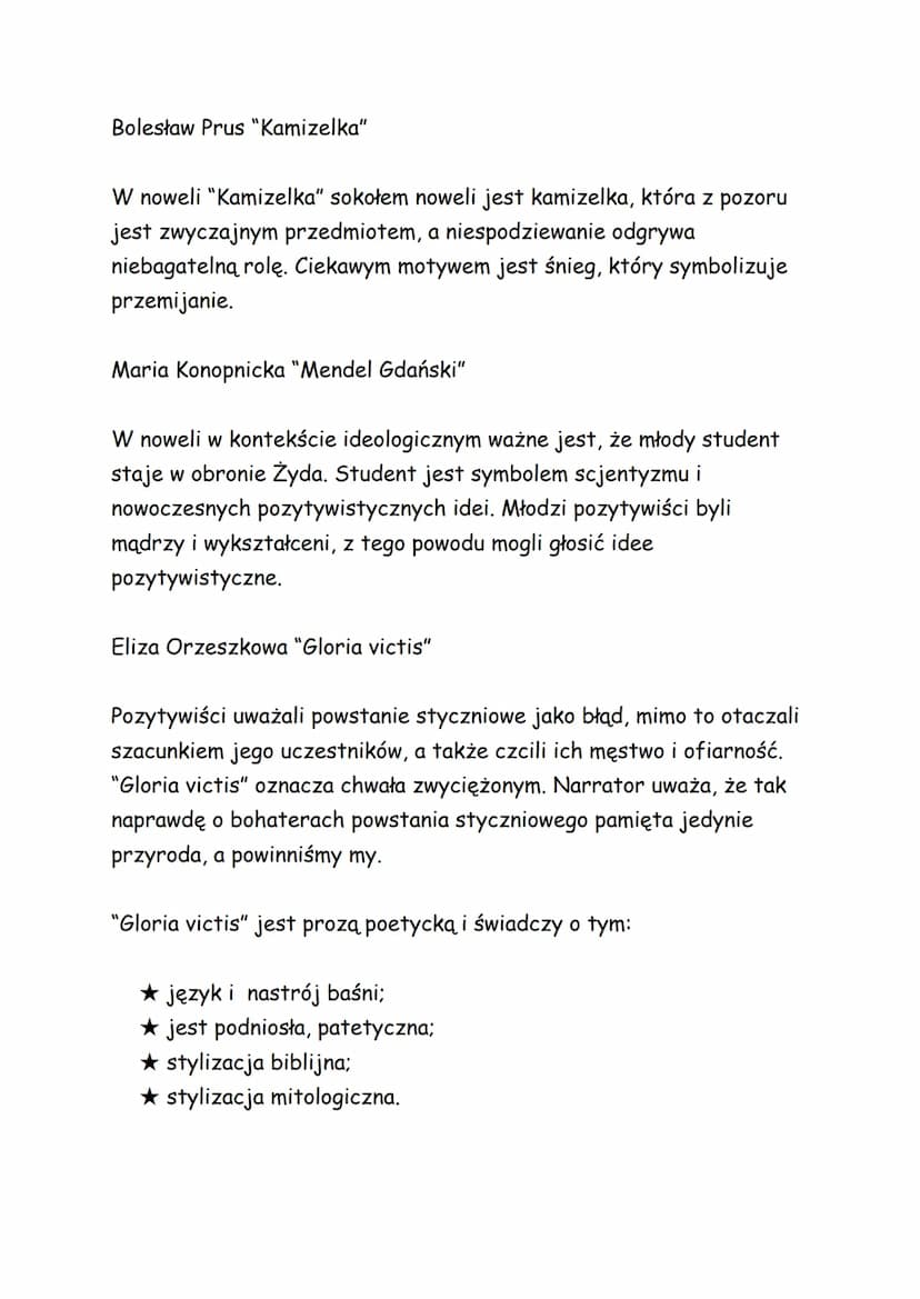 POZYTYWIZM
Nazwa pozytywizm wzięła się z określenia filozofii Augusta Comte'a.
Co określano pozytywizmem w Polsce i w Europie?
W Polsce jest