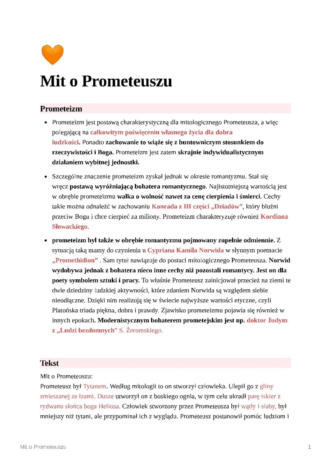 Kim był Prometeusz i co zrobił - Mit i Streszczenie