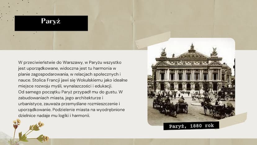 Wizja
miast
MN
SW
Literackie porównanie opisów miast w dziełach
NE
SE
-E Program zajęć
1 Warszawa
2
3
4
5
Paryż
Warszawa a Paryż
Oran
Peters