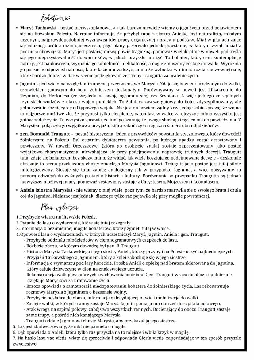 gatunek: nowela
epoka: pozytywizm
"Glovia Victis"
Eliza Orzeszkowa
Czas i miejsce akcji:
Właściwa akcja utworu rozgrywa się w maju 1863 roku