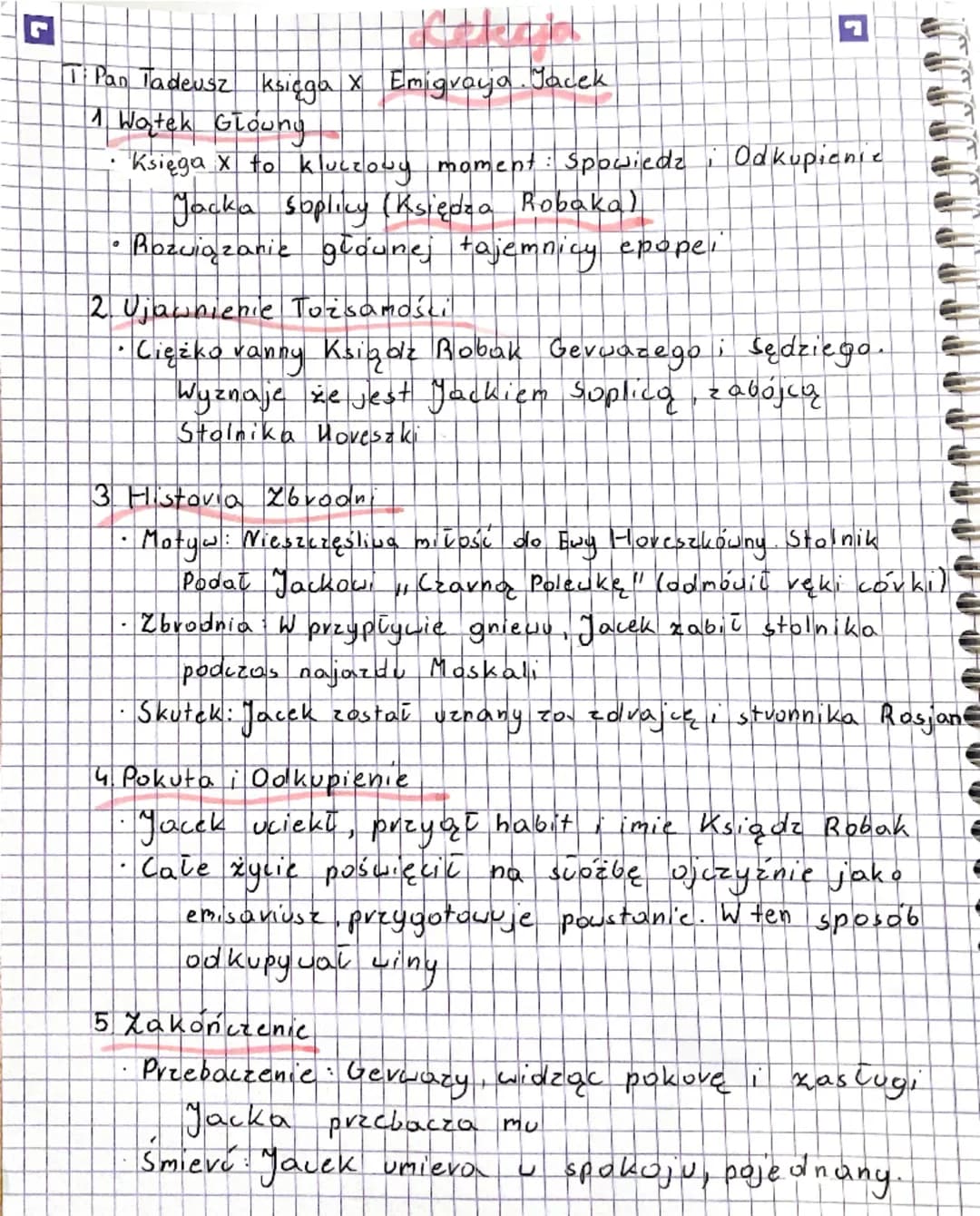 Ti Pan Tadeusz księga x Emigraja. Jacek

1 Wątek Gloung

Księga X to kluczowy moment: Spowiedz i Odkupienie
Jacka Soplicy (Księdza Robaka)
•