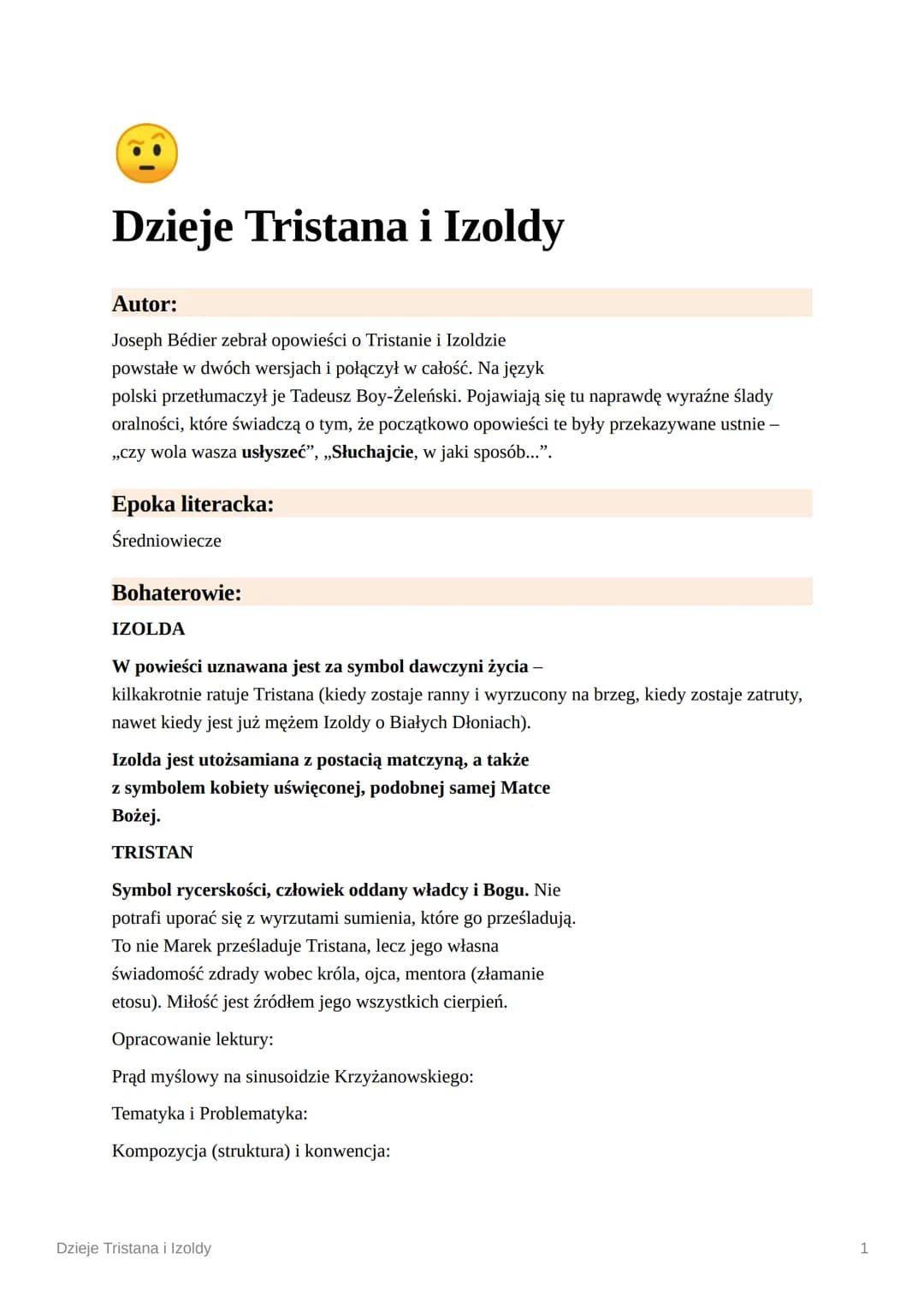 
<p>Autor:<br />
Joseph Bédier zebrał opowieści o Tristanie i Izoldzie powstałe w dwóch wersjach i połączył w całość. Tadeusz Boy-Żeleński d