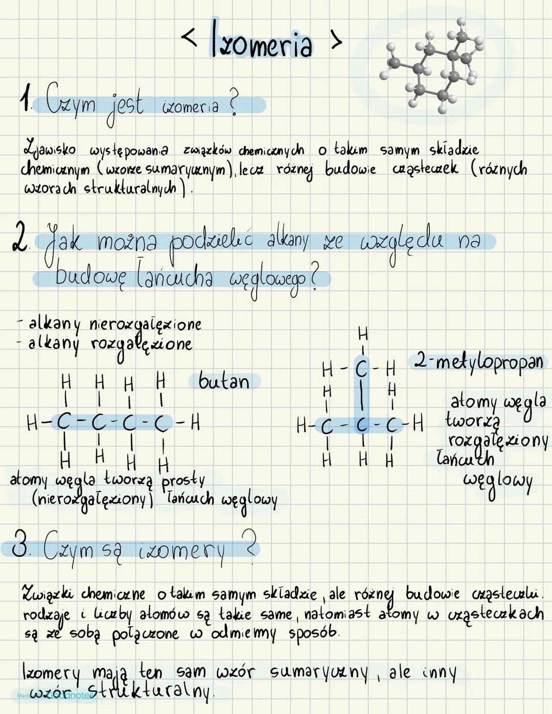 </zomeria >
?
1. Czym jest
Zjawisko występowania związków chemicznych o takim samym składzie
chemicznym (wzorze sumarycznym), lecz różnej bu