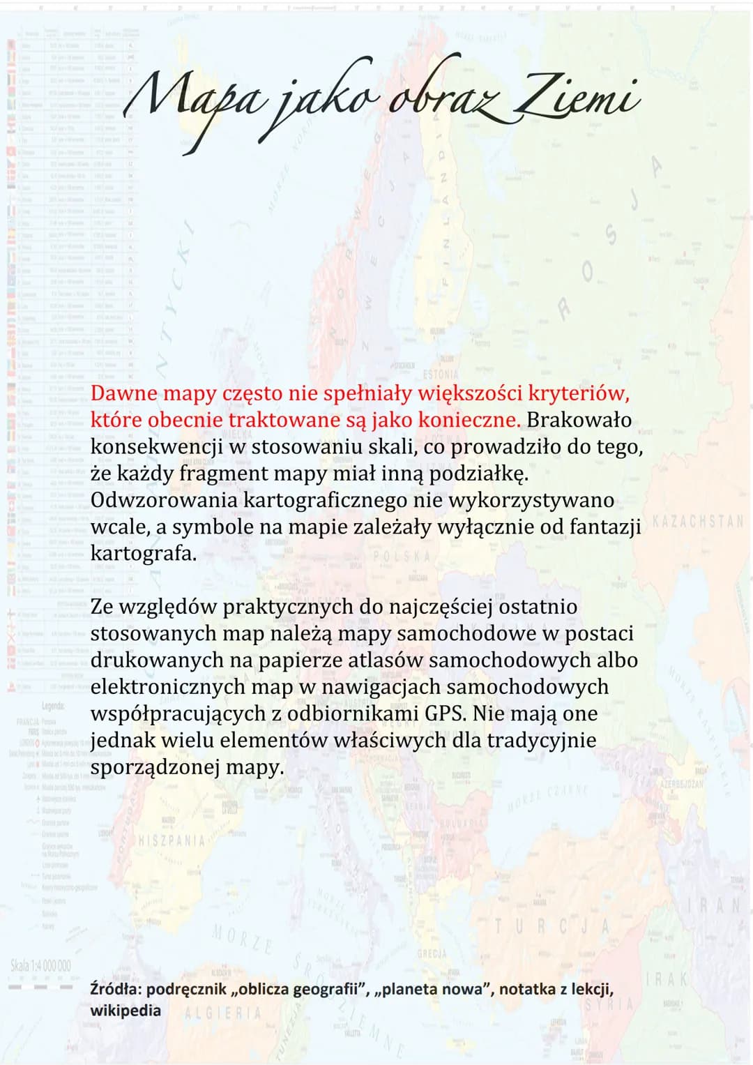 Na
11
The
11
T
1
Legenda:
FRANCJA P
PARIS S
Skala 1:4 000 000
+ REYKJAVIK
S
Mapa to obraz powierzchni Ziemi lub jej fragmentu
przedstawiony 
