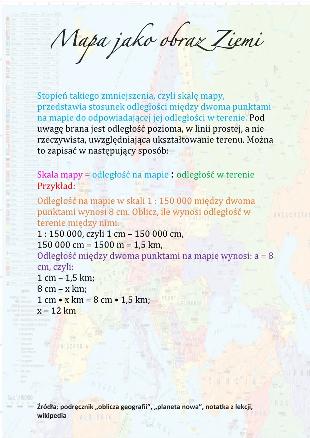 Na
11
The
11
T
1
Legenda:
FRANCJA P
PARIS S
Skala 1:4 000 000
+ REYKJAVIK
S
Mapa to obraz powierzchni Ziemi lub jej fragmentu
przedstawiony 