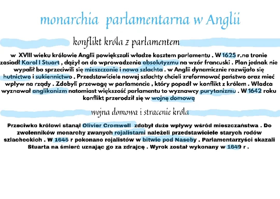 Monarchia parlamentarna w Anglii