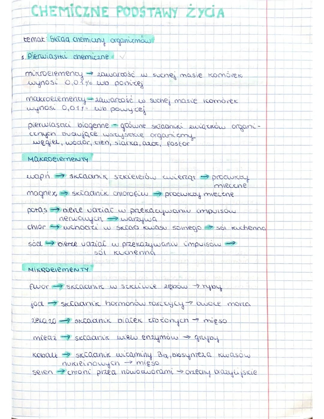  chemiczne podstawy życia 