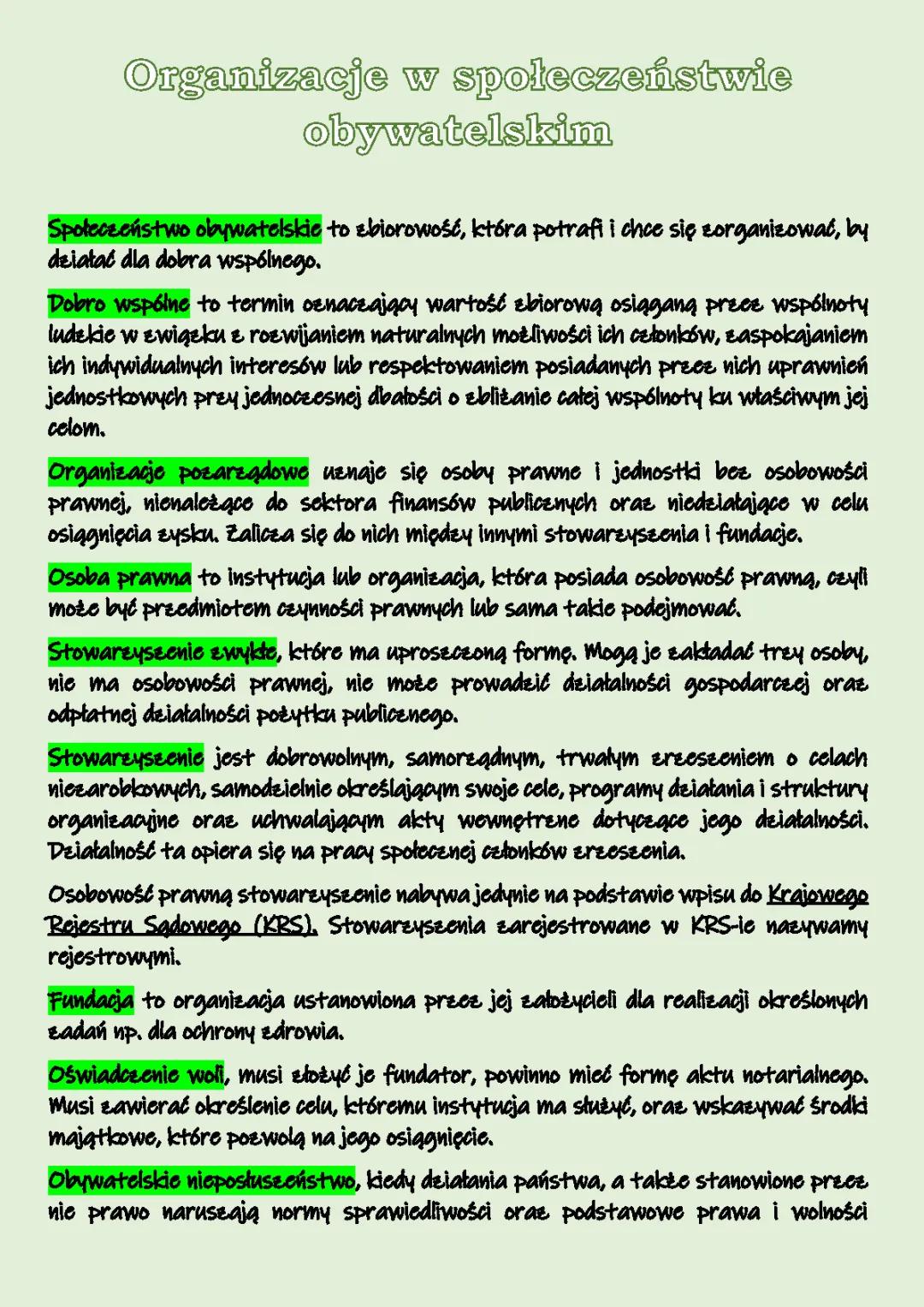 Rola Organizacji w Społeczeństwie Obywatelskim