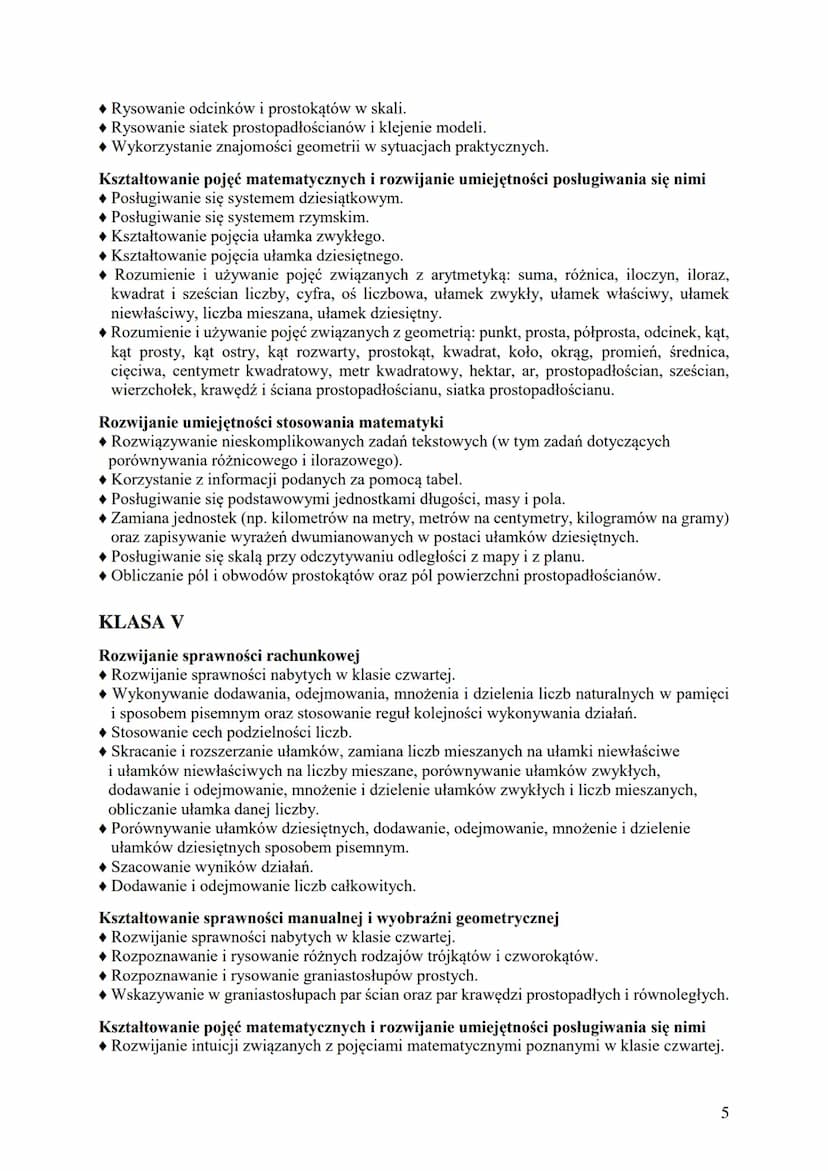 Matematyka z plusem
Program nauczania matematyki
dla drugiego etapu edukacyjnego
(klasy IV - VIII szkoły podstawowej)
Program zbieżny z rozp