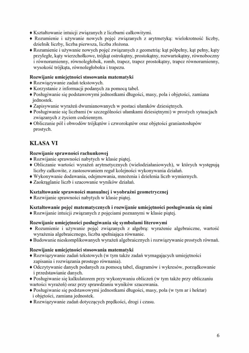 Matematyka z plusem
Program nauczania matematyki
dla drugiego etapu edukacyjnego
(klasy IV - VIII szkoły podstawowej)
Program zbieżny z rozp