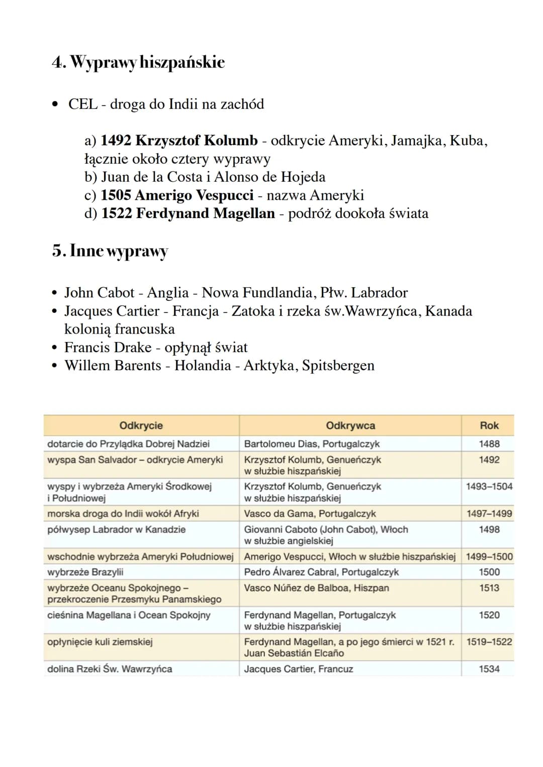 WIELKIE ODKRYCIA GEOGRAFICZNE
Zagadnienia
1. Przyczyny wypraw
2. Uwarunkowania wypraw
3. Przebieg wypraw portugalskich
4. // hiszpańskich
5.