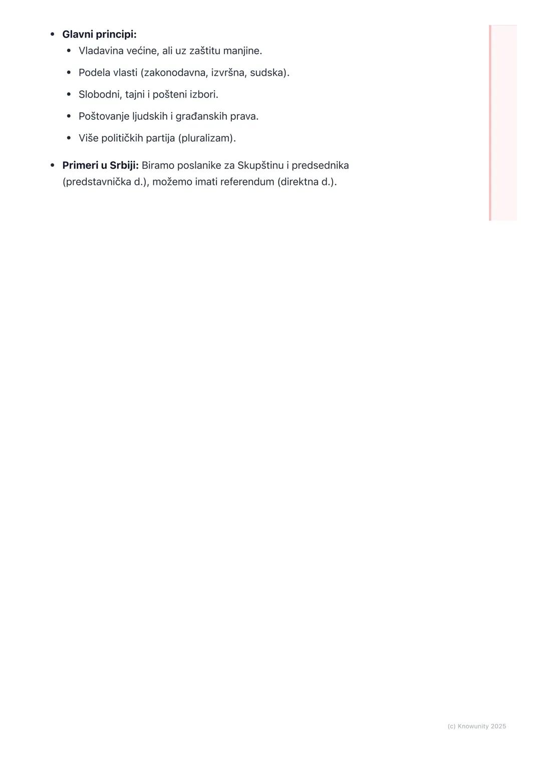 # Šta je demokratija?

Šta je uopšte demokratija?

Demokratija je oblik vladavine u kojem vlast pripada narodu. Sama reč potiče iz
starogrčk