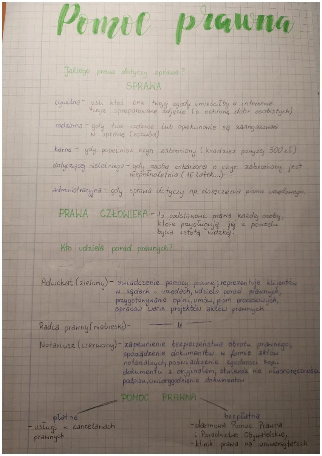 Pomoc
Jakiego prawa dotyczy sprawo?
SPRAWA
cywilna-eśli ktoś
prawna
rodzinna - goly twoi rodzice lub opiekunowie są zaangażowani
N sprawę (v