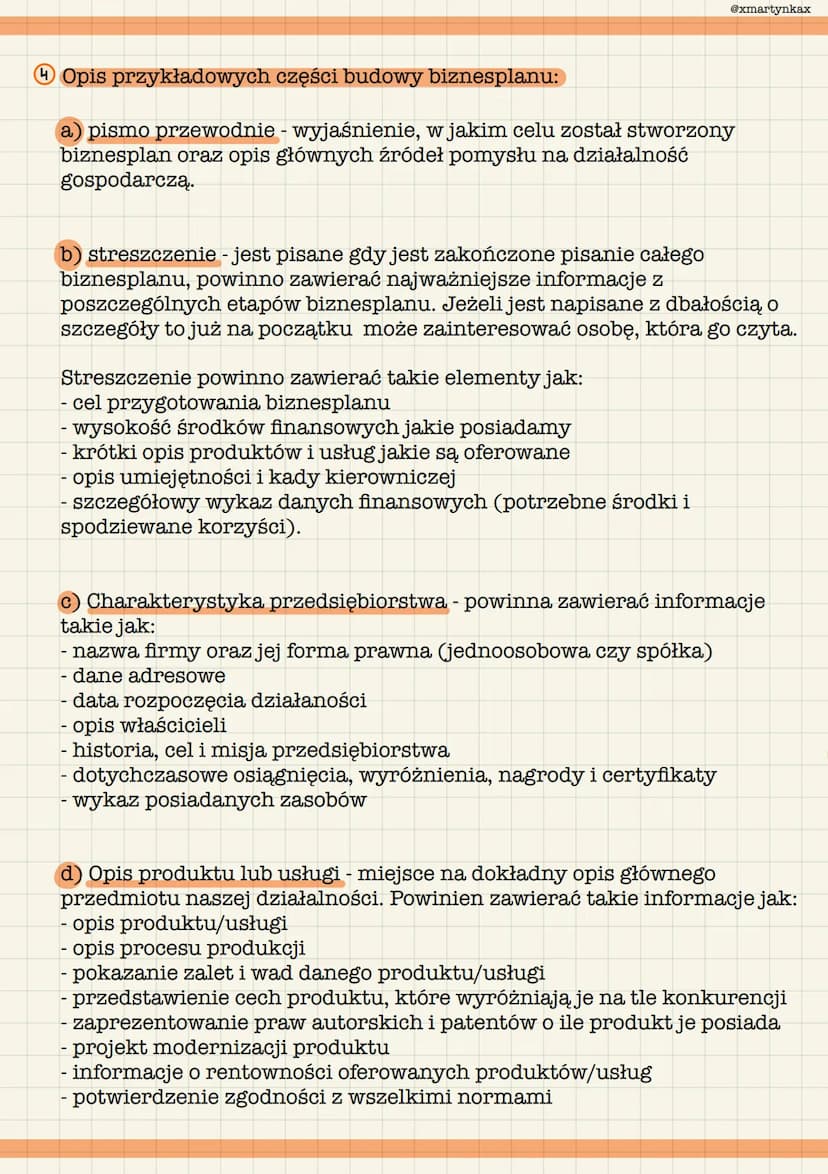 e) Analiza rynku - najtrudniejsza część biznesplanu, ponieważ dostęp
do informacji potrzebnych do napisania jest utrudniony i wymaga dużej
i