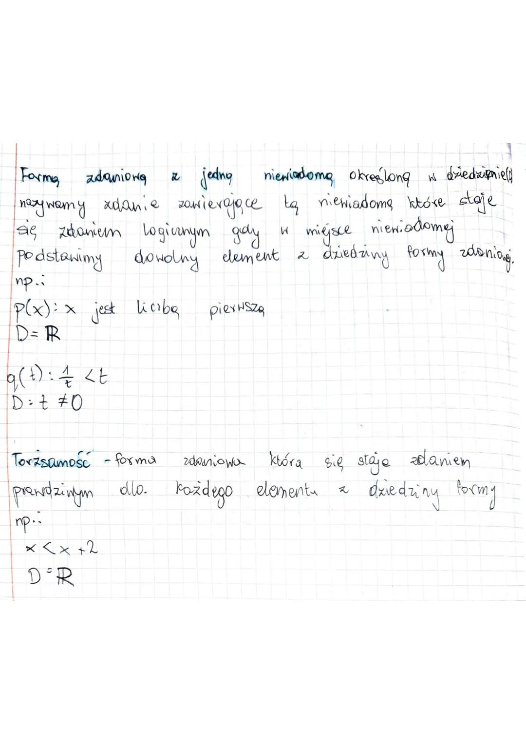 Zdanie logiczne
przyporządkować jedną
Lub fat sz (0)
np.: p 1 = 2
w (p)=0
q: Stolica polski jest Warszawa. N(q) = 1
Zdania logiczne pojedync