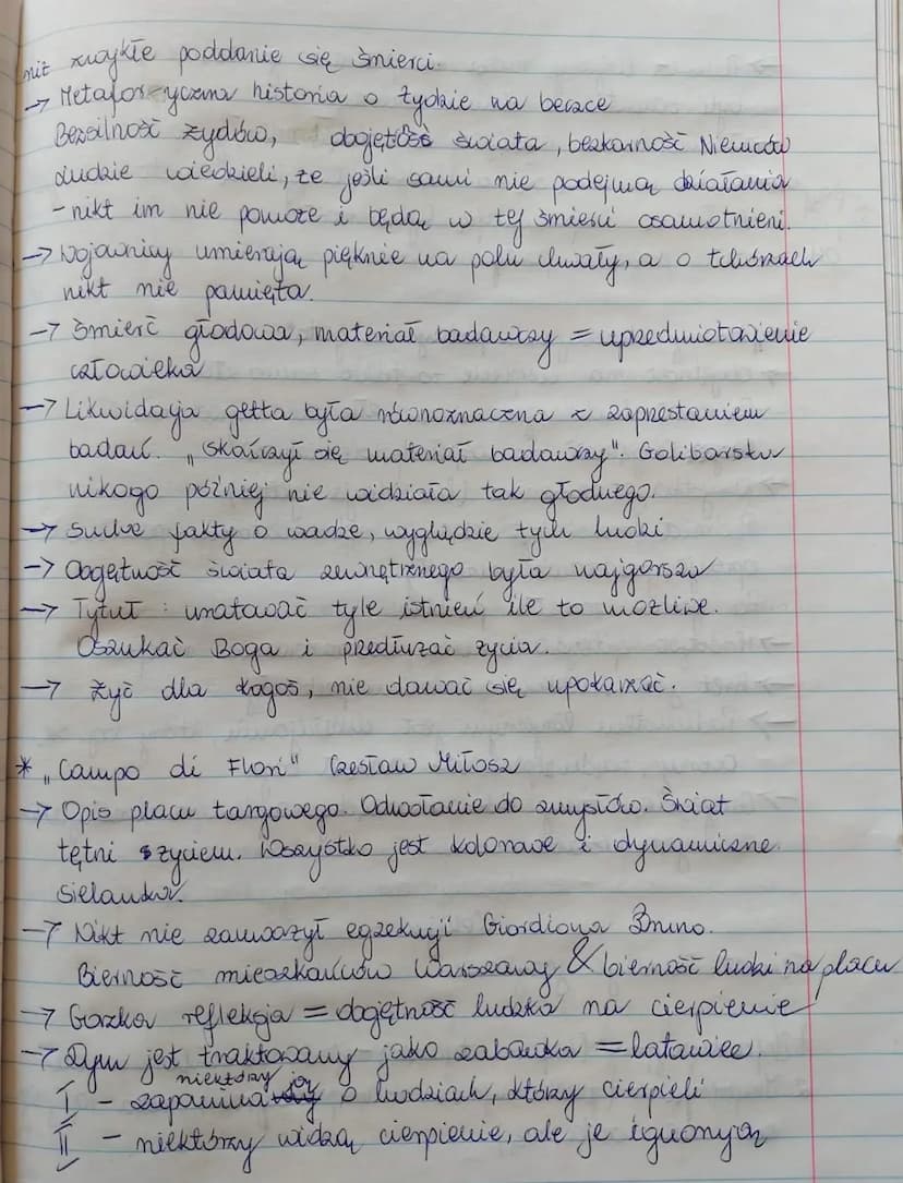 Lekija
Temat: Powstanie w gettcie warszawskim 2 perspektywy
ofiary i swiadker
*, zdążyć przed Panem Bogiem" Hanny Krall
-> Heroiam zwykłych 
