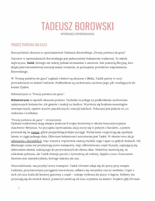 Know Opowiadania „Proszę Państwa do Gazu”, „U nas w Auschwitzu” thumbnail